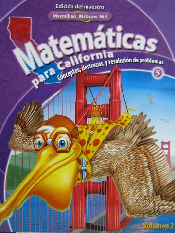 (image for) Matematicas para California 5 TE Volumen 2 (CA)(TE)(Spiral)
