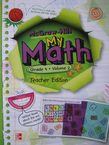 (image for) My Math 4 Volume 2 TE (TE)(Spiral) by Carter, Cuevas, Day,