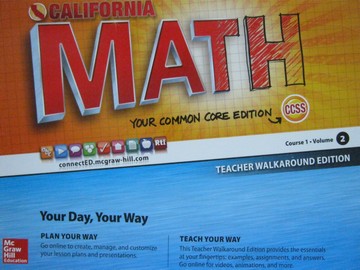 (image for) California Math Course 1 Common Core Volume 2 TWE (TE)(Spiral)