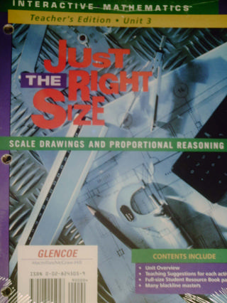 (image for) Interactive Mathematics Unit 3 Just the Right Size TE (TE)(PK)