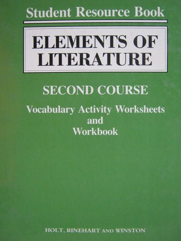 (image for) Elements of Literature 2nd Course Student Resource Book (H)