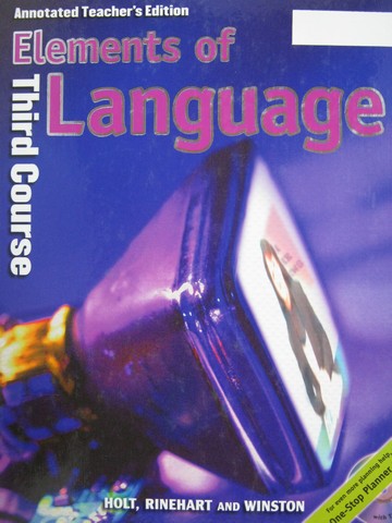 (image for) Elements of Language 3rd Course ATE (TE)(H) by Odell, Vacca,