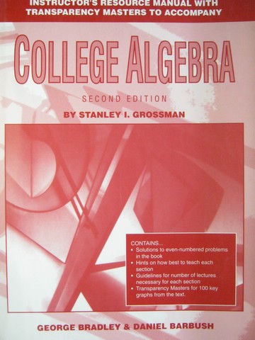 (image for) College Algebra 2nd Edition IRM with Transparency Masters (P)