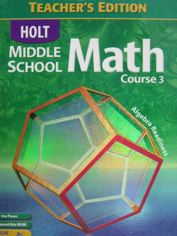 (image for) Holt Middle School Math Course 3 TE (TE)(H) by Bennett, Chard,