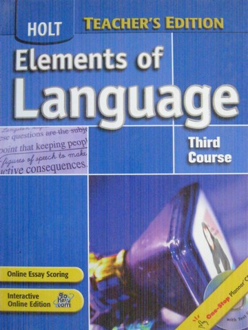 (image for) Elements of Language 3rd Course TE (TE)(H) by Odell, Vacca,