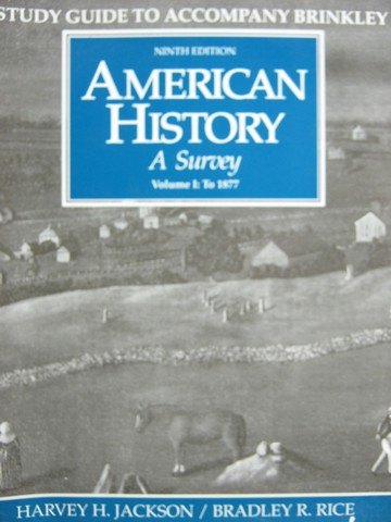 (image for) American History A Survey 9th Edition Volume 1 Study Guide (P)