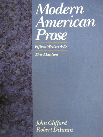 (image for) Modern American Prose 3rd Edition (P) by Clifford & DiYanni