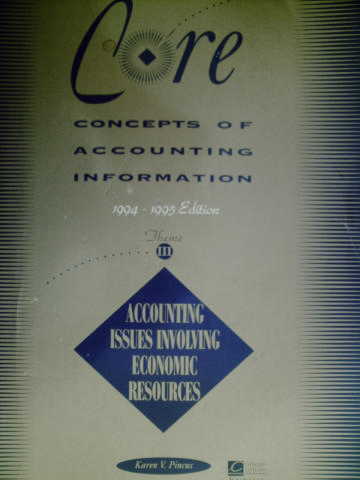 (image for) Core Concepts of Accounting Information 1994-1995 Theme III(P