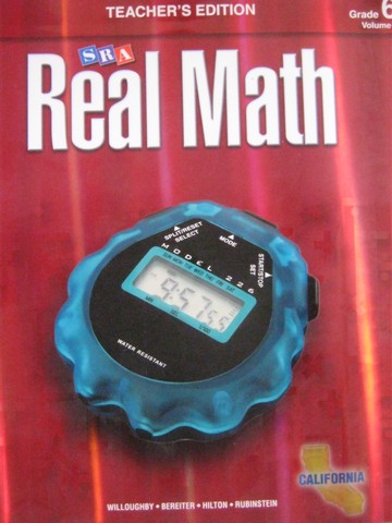 (image for) SRA Real Math 6 TE Volume 1 (CA)(TE)(Spiral) by Willoughby,