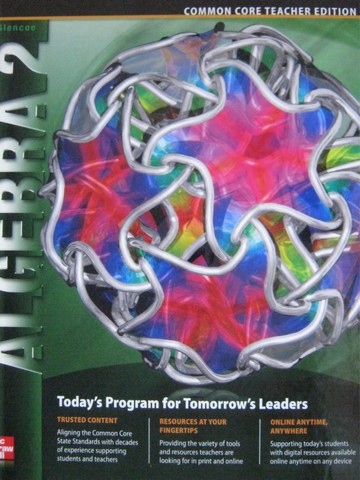 (image for) Algebra 2 Common Core Edition TE (TE)(H) by Carter, Cuevas,