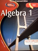 (image for) Glencoe Mathematics Algebra 1 California TWE (CA)(TE)(H)