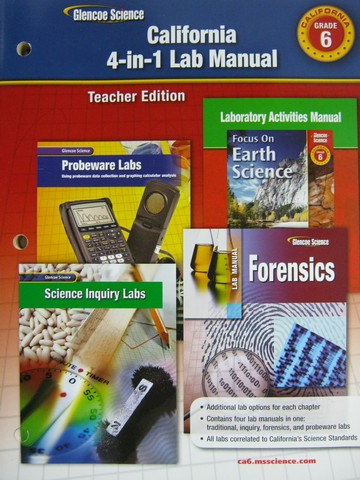(image for) California Grade 6 4-in-1 Lab Manual TE (CA)(TE)(P)