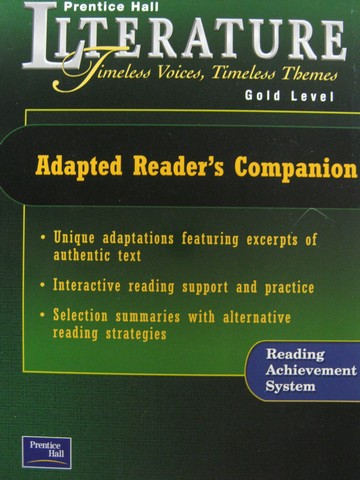 (image for) Literature Gold Level Adapted Reader's Companion (P)