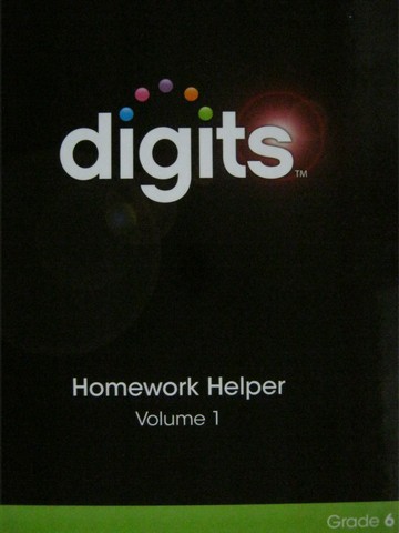 (image for) Digits Grade 6 Homework Helper Volume 1 (H) by Fennell, Johnson,