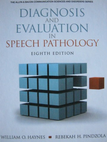 (image for) Diagnosis & Evaluation in Speech Pathology 8th Edition (H)