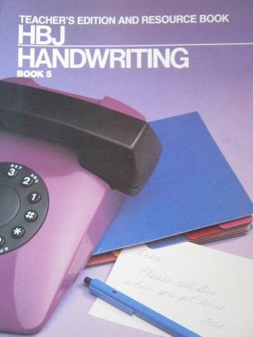 (image for) HBJ Handwriting 5 TE (TE)(Wiro) by Johnson, Dunne, Kirk,