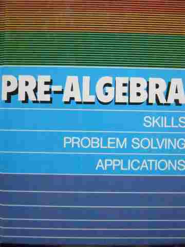 (image for) Pre-Algebra Skills Problem Solving Applications (H) by Brumfiel,