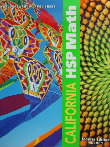 (image for) California HSP Math 2 TE Volume 2 (CA)(TE)(Spiral) by Maletsky,