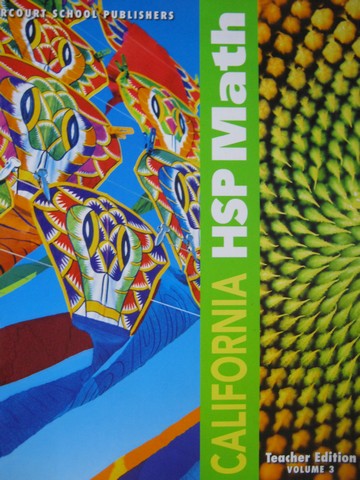 (image for) California HSP Math 2 TE Volume 3 (CA)(TE)(Spiral) by Maletsky,