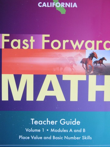 (image for) Fast Forward Math Volume 1 Modules A & B TG (CA)(TE)(Spiral)