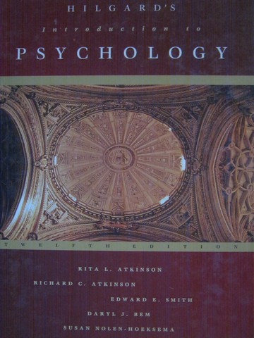 (image for) Hilgard's Introduction to Psychology 12th Edition (H)