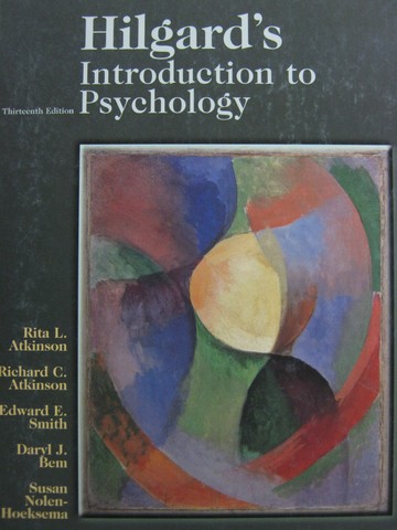 (image for) Hilgard's Introduction to Psychology 13th Edition (H) by Smith,