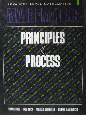 Mathematics Principles & Process 9 (H) by Ebos, Tuck, Schofield, & Hamaguchi (image for) Mathematics Principles & Process 9 (H) by Ebos, Tuck, Schofield, & Hamaguchi