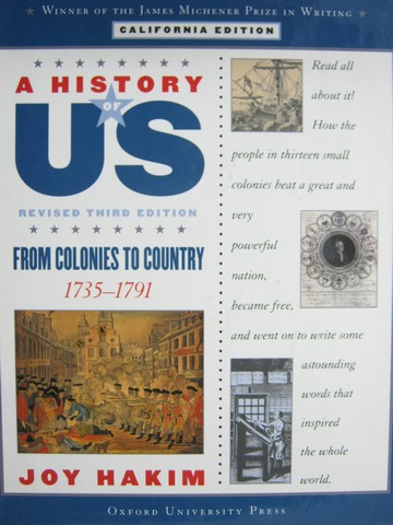 (image for) A History of US Revised 3rd Edition Book 3 (CA)(H) by Joy Hakim