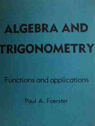 (image for) Algebra & Trigonometry Functions & Applications (H) by Foerster