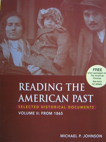 (image for) Reading the American Past Volume 2 From 1865 3rd Edition (P)