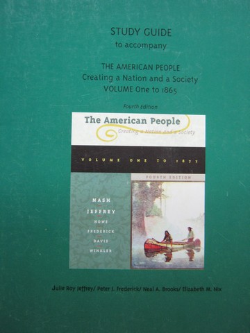 (image for) American People 4th Edition Volume 1 Study Guide (P) by Jeffrey