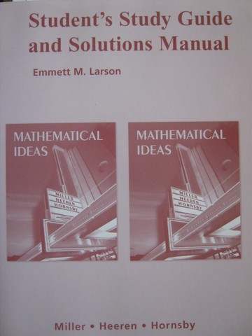 (image for) Mathematical Ideas 11th Edition Student's Study Guide (P)