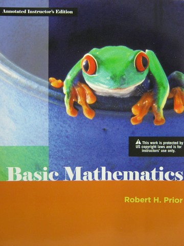 (image for) Basic Mathematics AIE (TE)(Spiral) by Robert H Prior