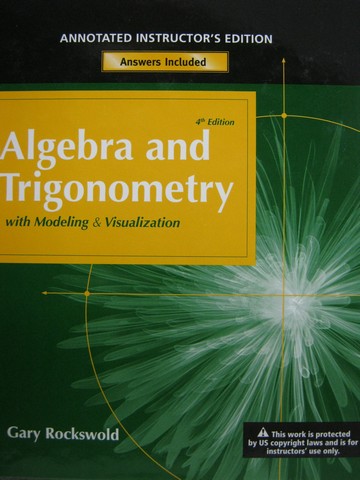(image for) Algebra & Trigonometry 4e AIE (TE)(H) by Gary Rockswold