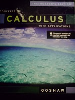 (image for) Concepts of Calculus with Applications IE (TE)(H) by Goshaw