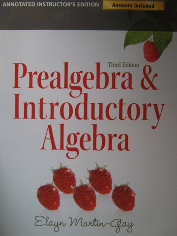 (image for) Prealgebra & Introductory Algebra 3rd Edition AIE (TE)(P)