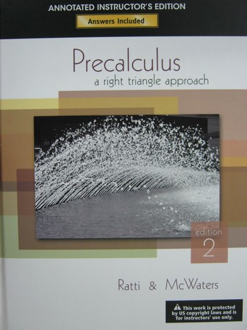 (image for) Precalculus A Right Triangle Approach 2e AIE (TE)(H) by Ratti
