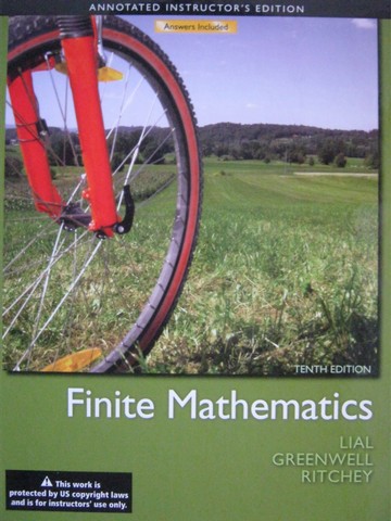 (image for) Finite Mathematics 10th Edition AIE (TE)(H) by Lial, Greenwell,
