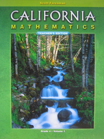 (image for) California Mathematics 4 TE Volume 1 (CA)(TE)(Spiral)