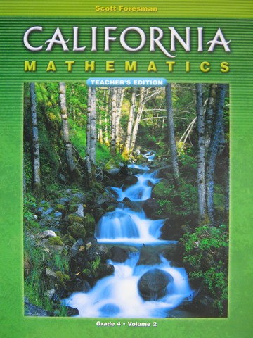 (image for) California Mathematics 4 TE Volume 2 (CA)(TE)(Spiral)
