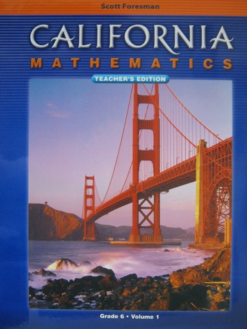 (image for) California Mathematics 6 TE Volume 1 (CA)(TE)(Spiral)