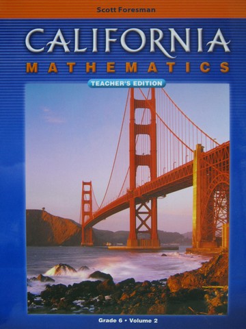 (image for) California Mathematics 6 TE Volume 2 (CA)(TE)(Spiral)