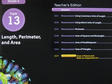 (image for) enVision Math California 5 Topic 13 TE (CA)(TE)(P)