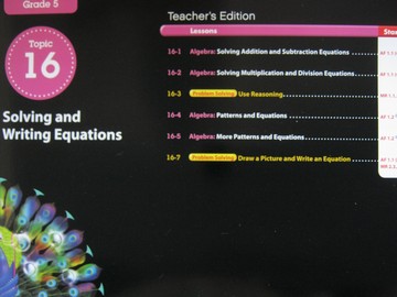 (image for) enVision Math California 5 Topic 16 TE (CA)(TE)(P)