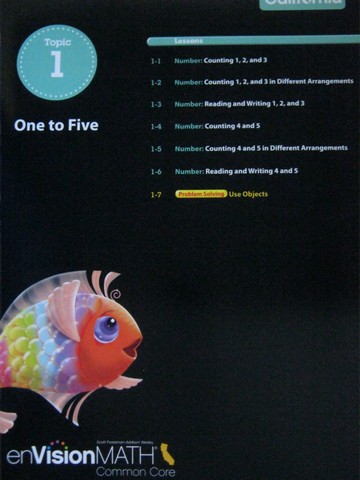 (image for) enVision Math California Common Core K Topic 1 TE (CA)(TE)(P)