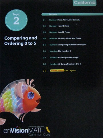 (image for) enVision Math California Common Core K Topic 2 TE (CA)(TE)(P)