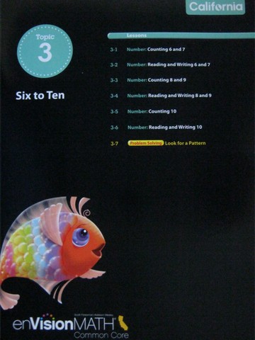 (image for) enVision Math California Common Core K Topic 3 TE (CA)(TE)(P)