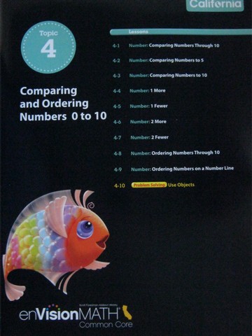 (image for) enVision Math California Common Core K Topic 4 TE (CA)(TE)(P)