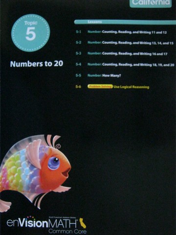 (image for) enVision Math California Common Core K Topic 5 TE (CA)(TE)(P)