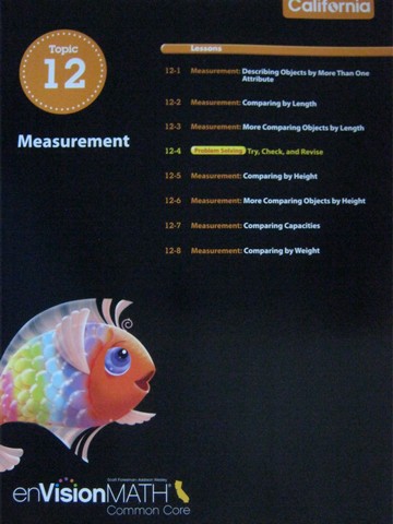(image for) enVision Math California Common Core K Topic 12 TE (CA)(TE)(P)